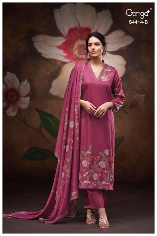 Ganga nirisha 4414 buy dress material in wholesale